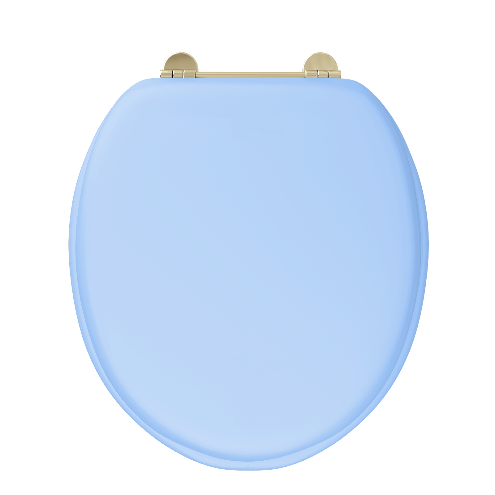 Bespoke Enchanted Blue Seat with Gold Hinges | SKU S101GOLDENCH | Burlington Bathrooms by Burlington