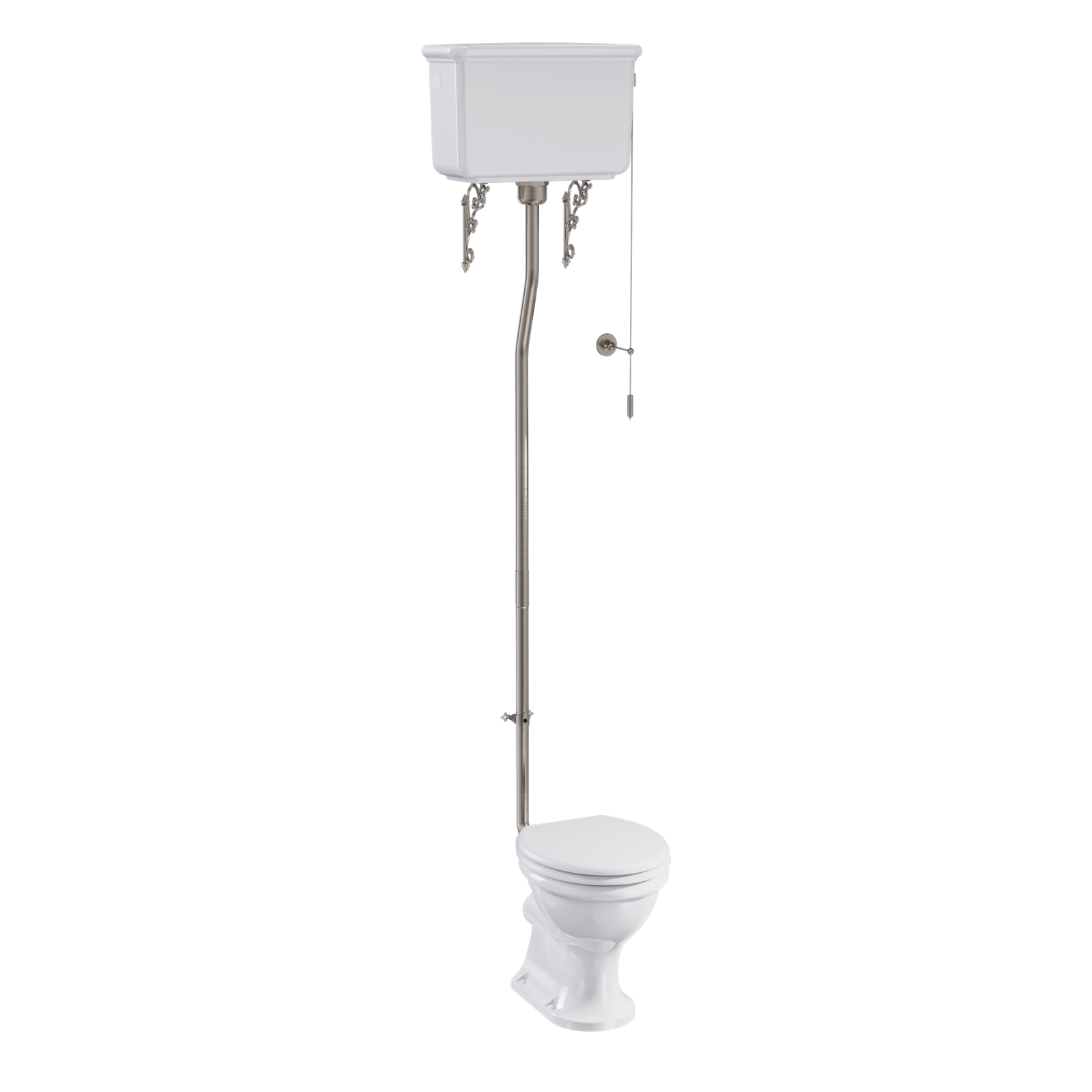 Guild High Level WC (Chrome) | SKU GU6118CW + GU7002CW + T30 CHR | Burlington Bathrooms by Burlington