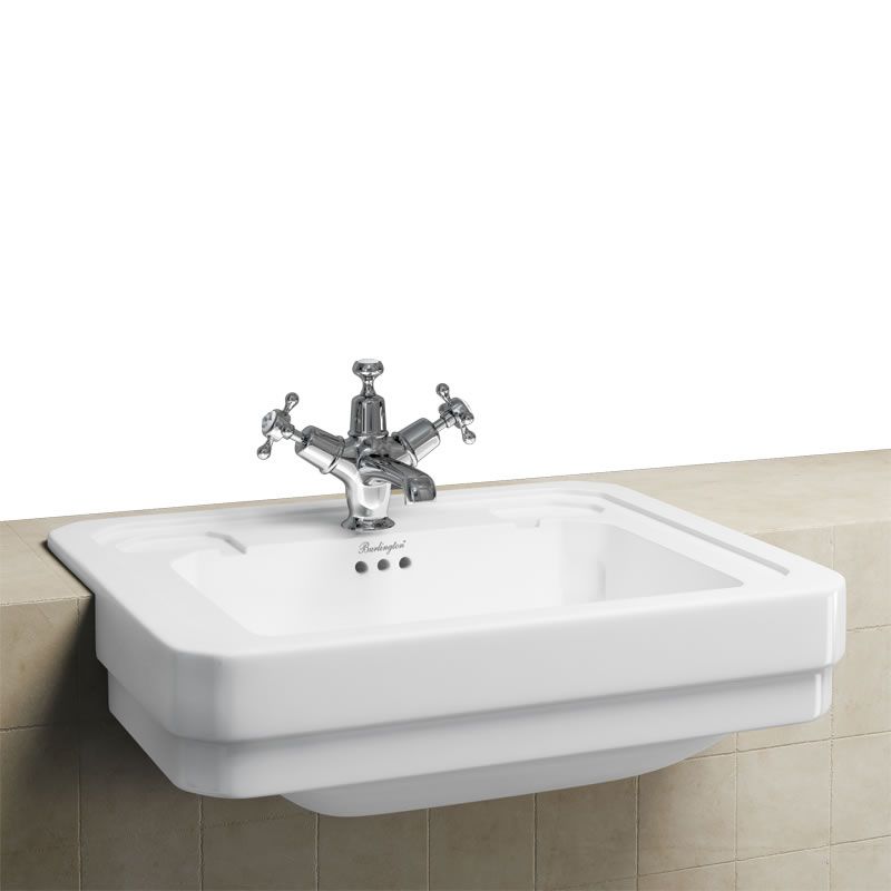 Semi Recessed Basin (1 tap hole) | SKU B121TH | Burlington Bathrooms by Burlington