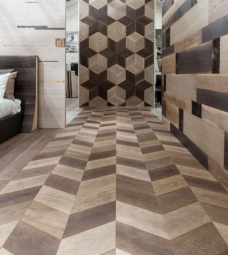 Chevron 60° Mix Oak by Cadorin Group
