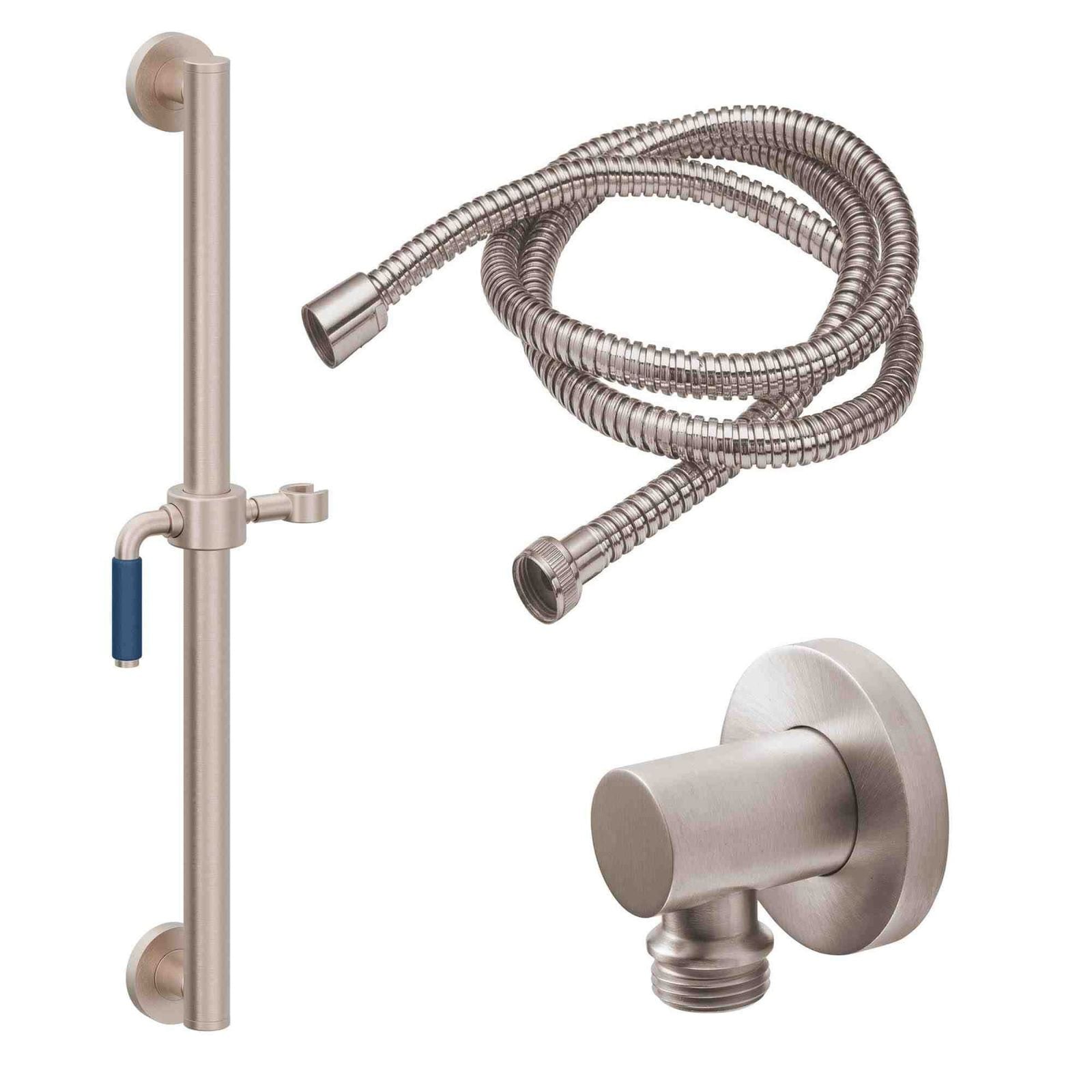 30" Grab Bar Handshower Kit - Blue Porcelain Lever Handle with Line Base by California Faucets