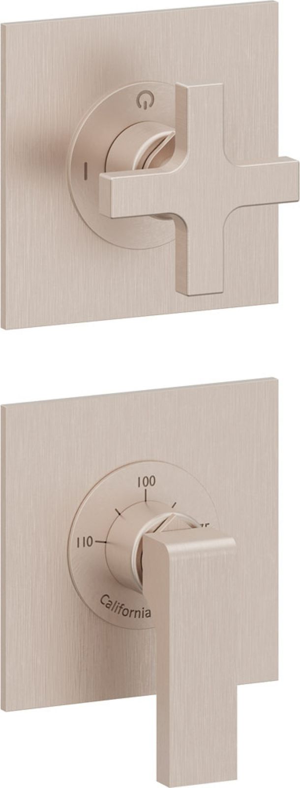 StyleTherm Vista Trim Only with 2-Outlet Control, Installs Vertical or Horizontal by California Faucets