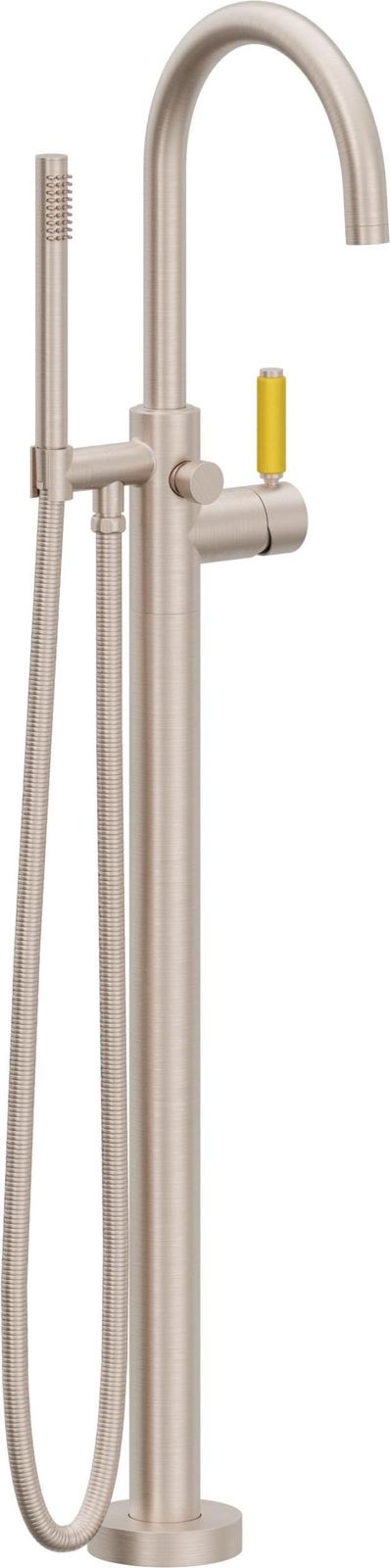 Contemporary Single Hole Floor Mount Tub Filler - Arc Spout - 1111-XX.FR by California Faucets