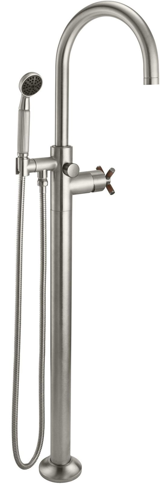 Industrial Single Hole Floor Mount Tub Filler - Arc Spout - 8611W.FR by California Faucets