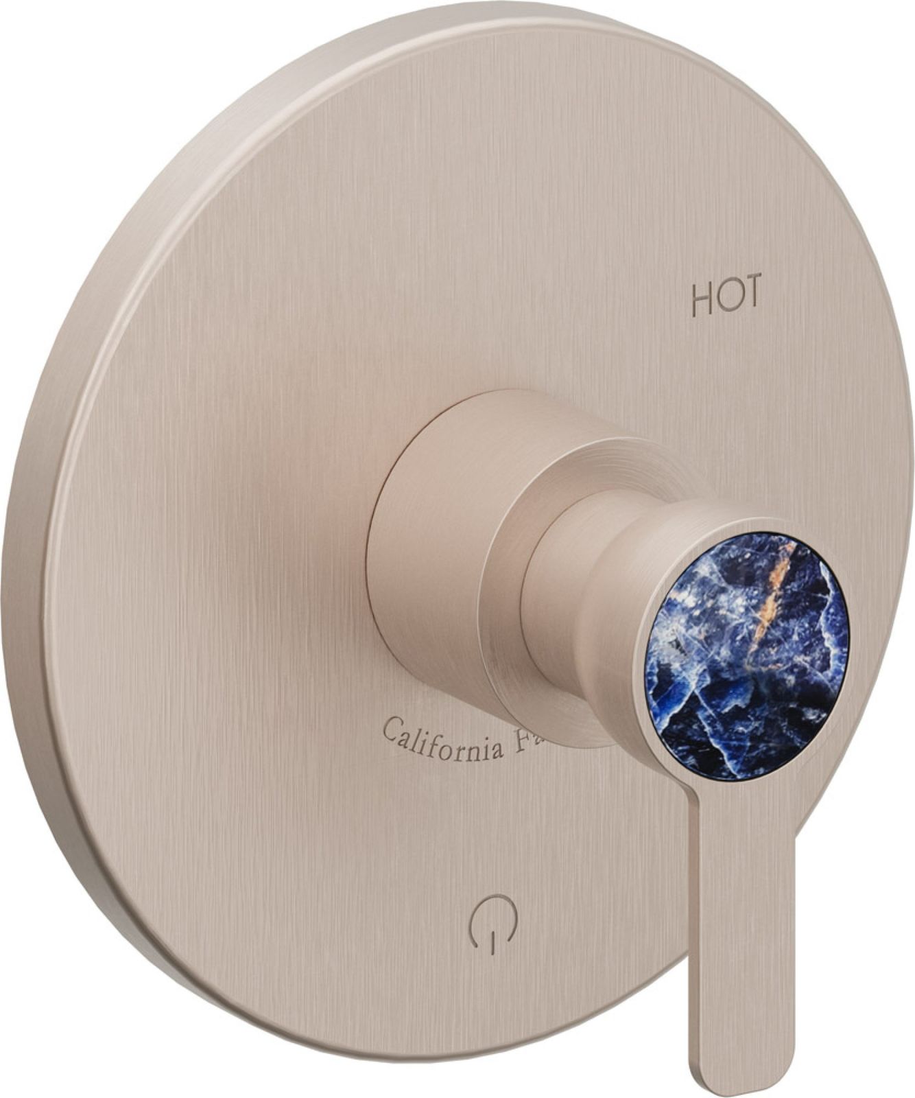 Pressure Balance Trim Only, with Sodalite Gemstone Handle Cap by California Faucets