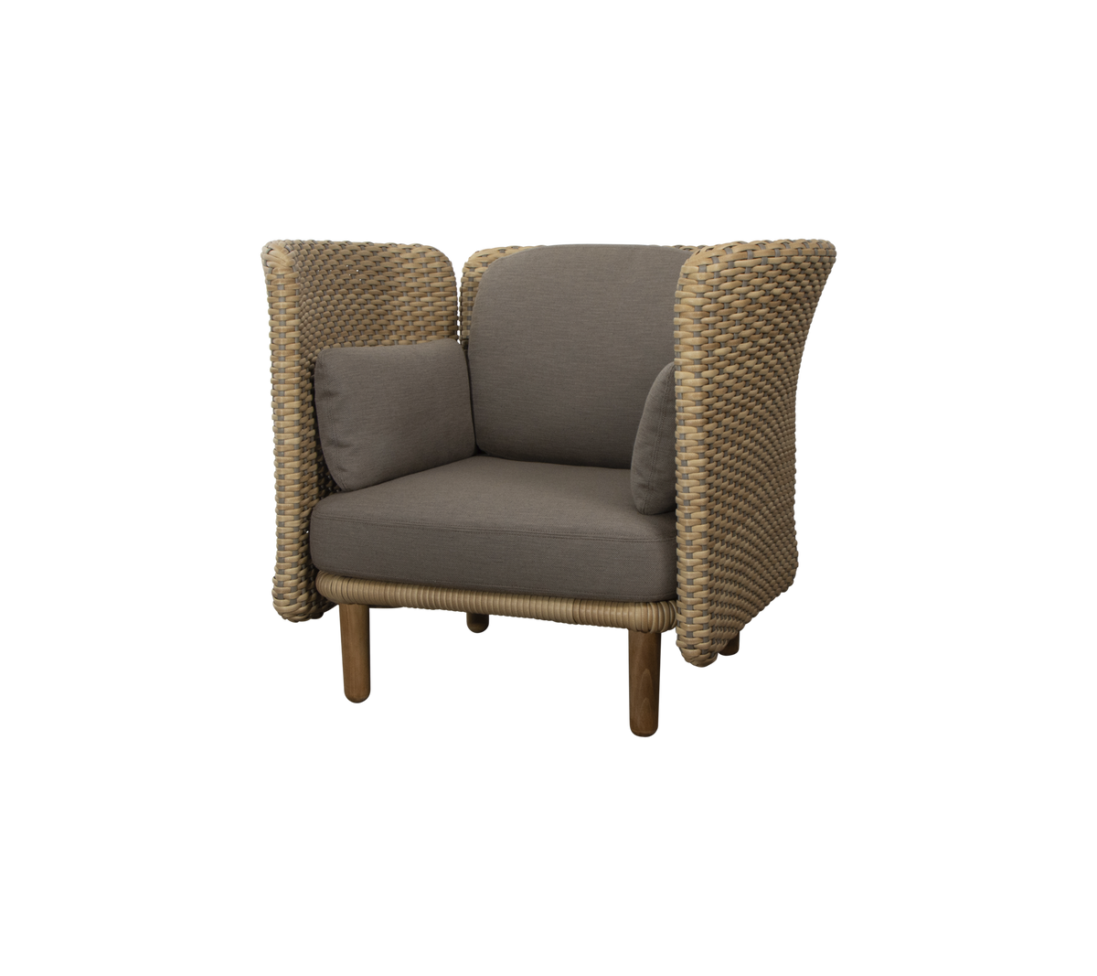 Arch lounge chair w/low arm/backrest by Cane-line