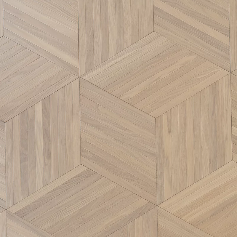 The Modular | Semi-Solid Oak Wood Parquet Flooring Piano Palladio Bianco by CarréSol Éditions