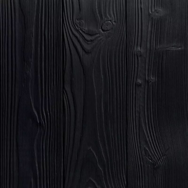 Burnt Brushed Douglas Wall Cladding | Le Ténébreux | CarréSol Éditions by CarréSol Éditions