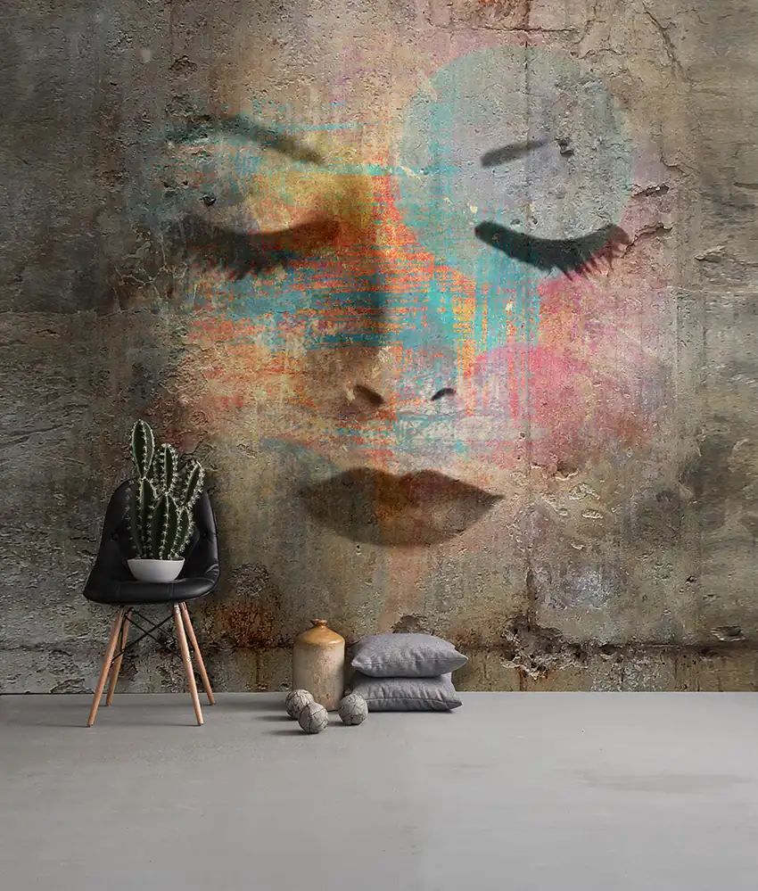 Wallpaper Color face by Carta da Parati Artistica