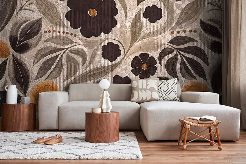 Wallpaper Noir bloom by Carta da Parati Artistica