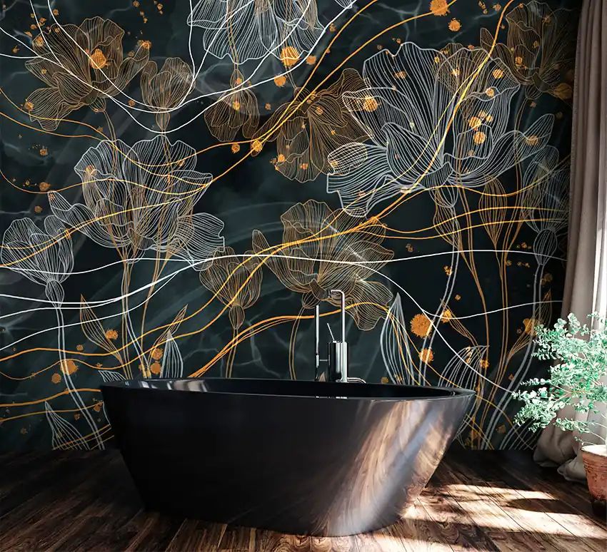 Wallpaper Prati notturni by Carta da Parati Artistica