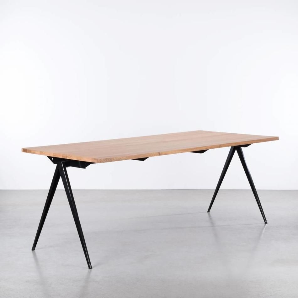 Table Galvanitas TD4 chêne et noir by Cartel de Belleville