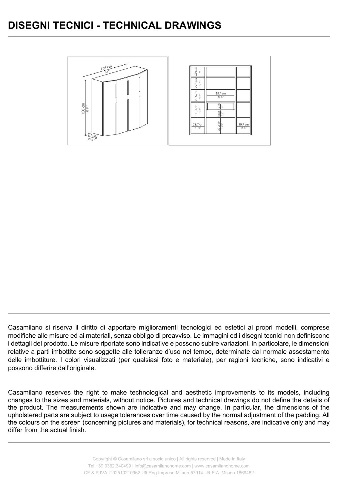 Garbo dimensions