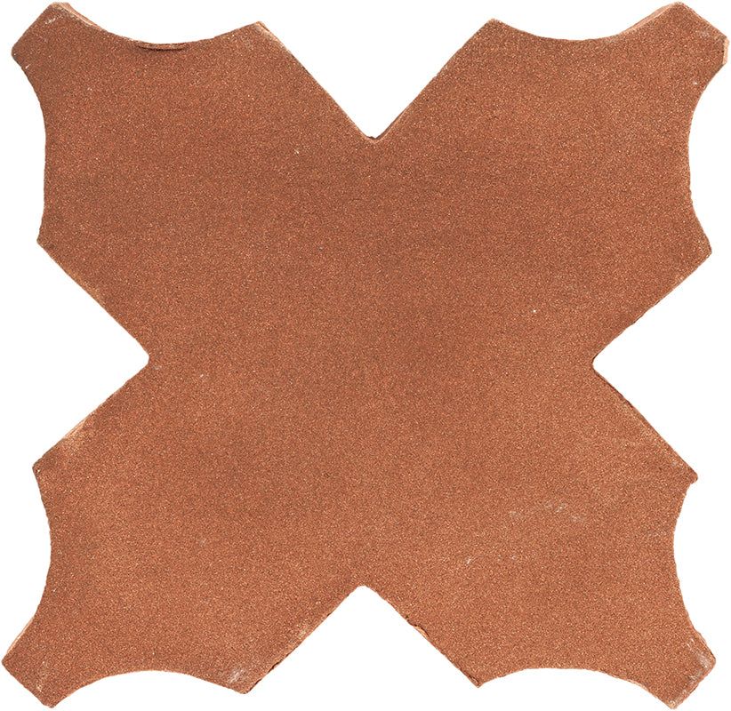4.75 x 4.75 Mudejar Cross - Tierra High-Fired Floor Tile by Casatile