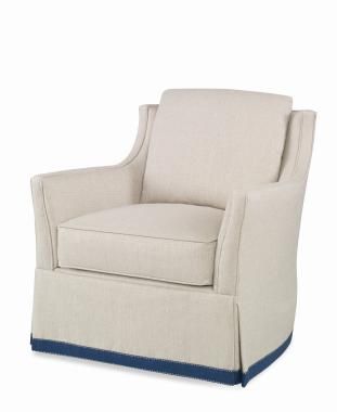 Eyre Skirted Swivel Chair by Century Furniture