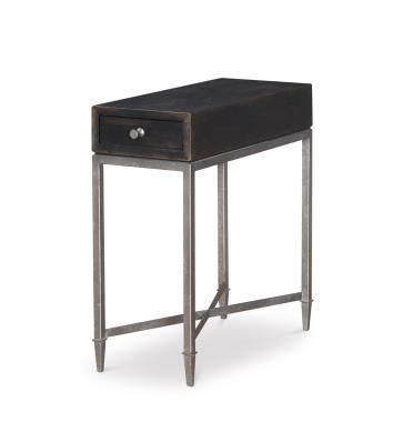 Charles Chairside Table - Black Rustic by Century Furniture