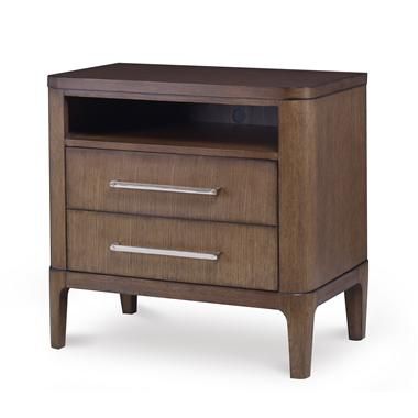 Bowery Place Two Drawer Nightstand - Bowery Cerused by Century Furniture