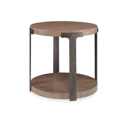 Casa Bella Sunburst Chairside Table - Timber Grey by Century Furniture