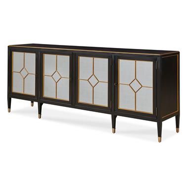 Barrington Four Door Sideboard - Black/Gold by Century Furniture