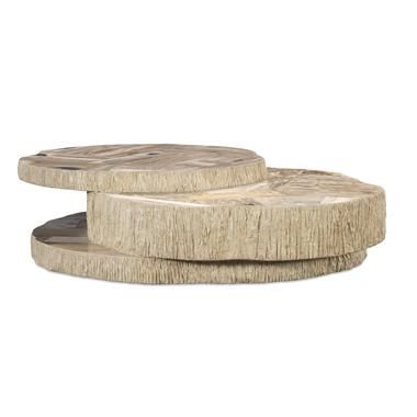 Val Verde Petrified Wood Stacked Cocktail Table - Light by Century Furniture