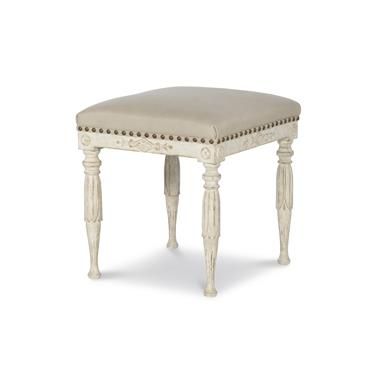 Sofía Stool - Swedish Scraped White by Century Furniture