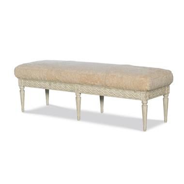 Celine Bench - Swedish Scraped White by Century Furniture