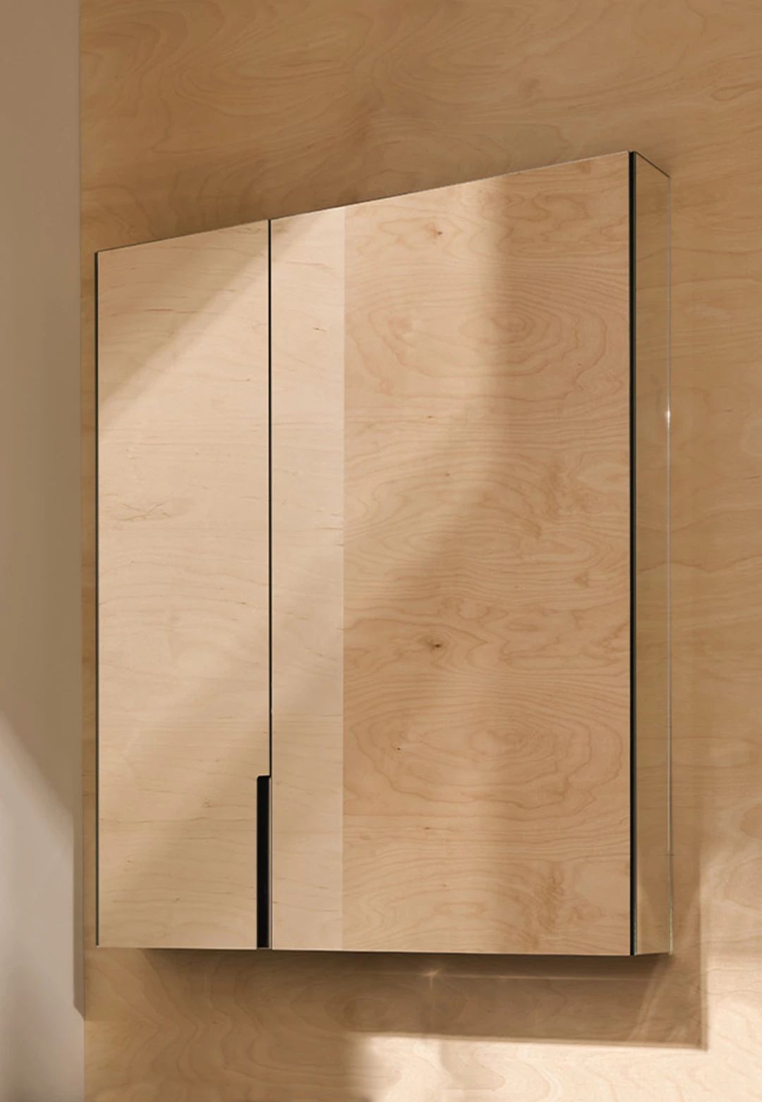 Filo container mirror with LED light, mirror sides, right by Ceramica Cielo