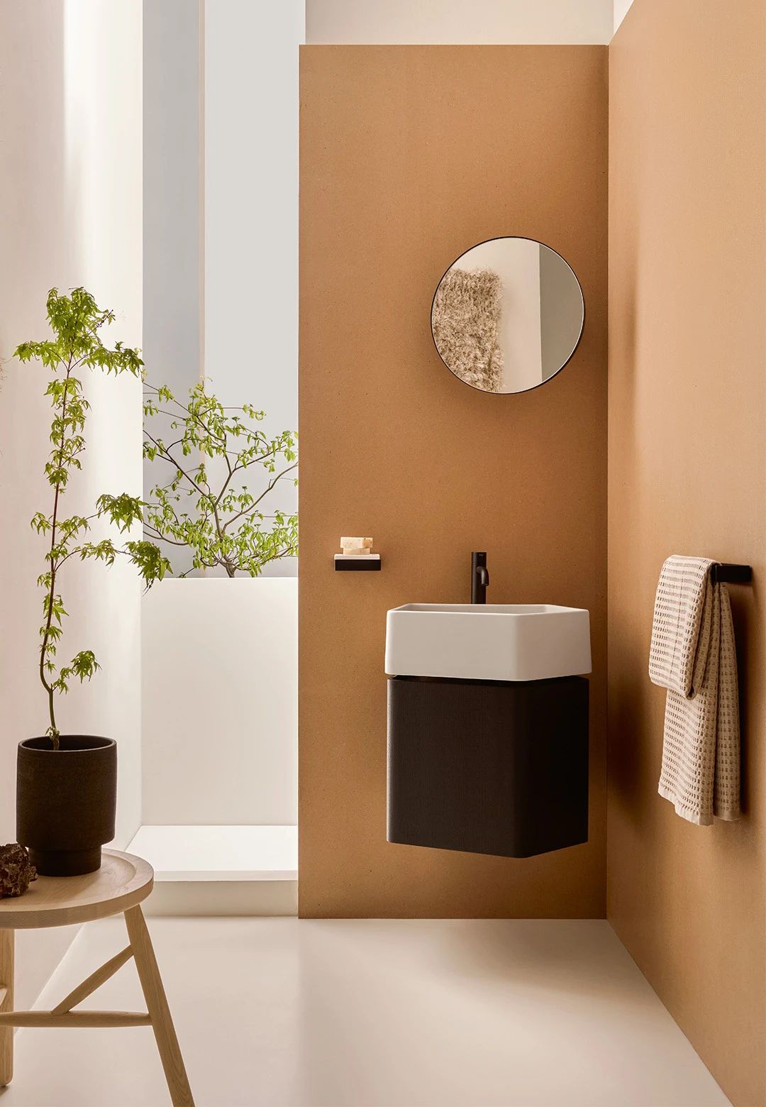 Kanto washbasin with cabinet 50 by Ceramica Cielo