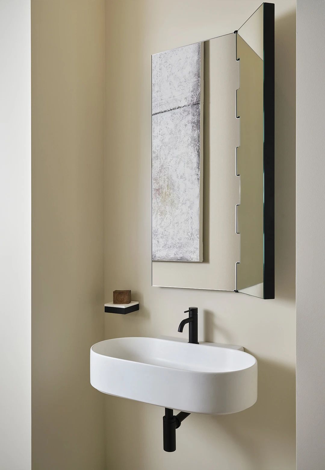 Mare Ovale 60 with one hole washbasin by Ceramica Cielo