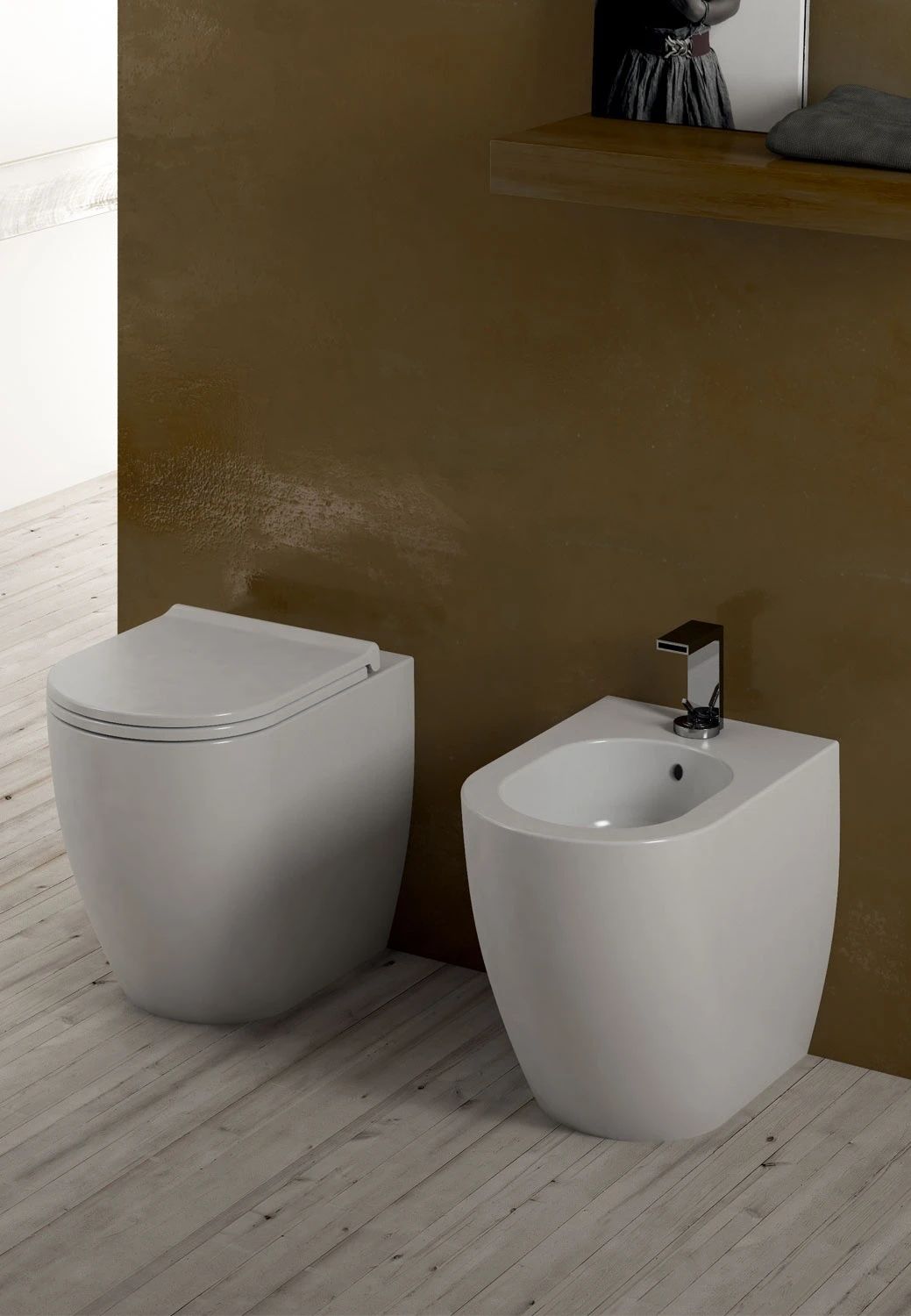 MINI wc with wall trap by Ceramica Cielo