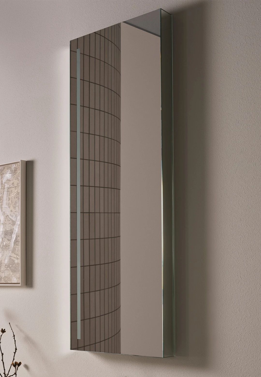 Mirror Luc rectangular with light by Ceramica Cielo