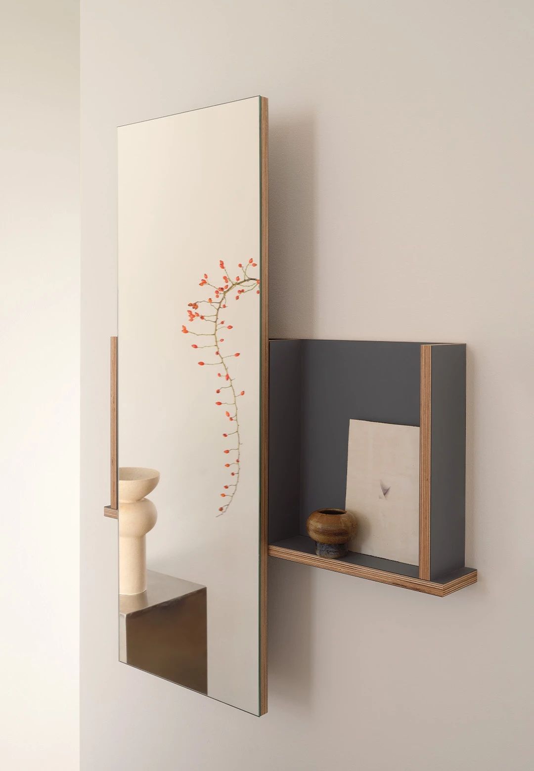 Theo rectangular mirror by Ceramica Cielo