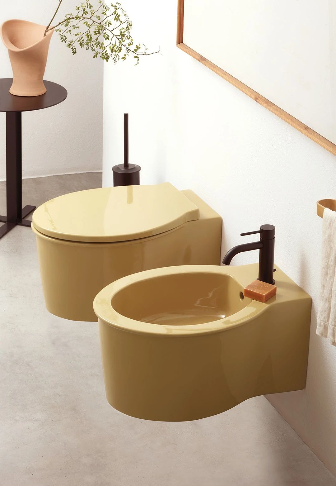 Wall-hung one hole bidet Catino by Ceramica Cielo