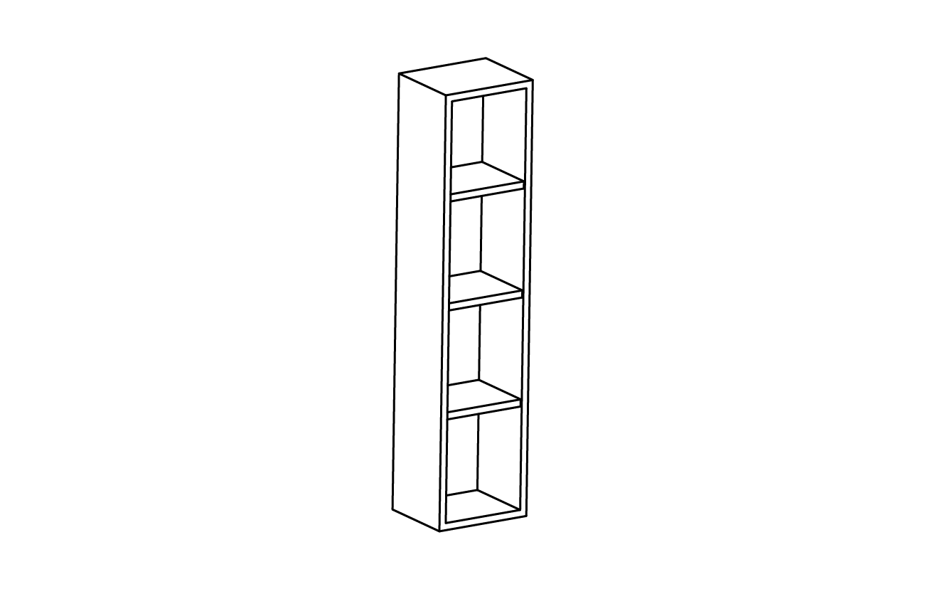 Pensile KUBIKO Rovere h 110 cm by Ceramica Globo