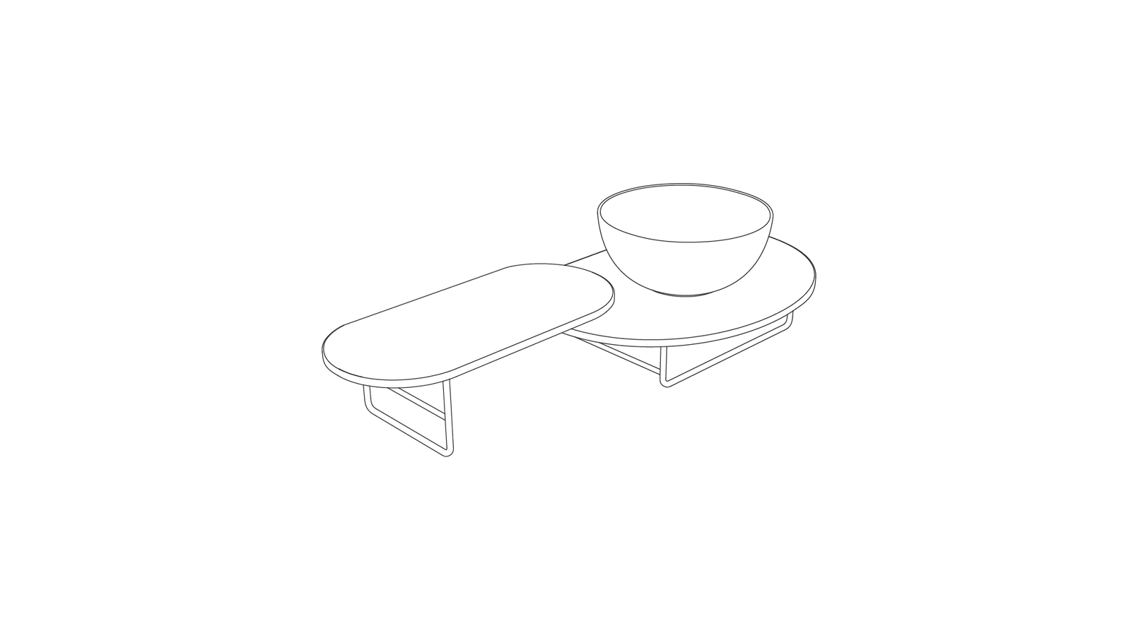 Mensola in ceramica per strutture LT037, LT038, LT040, LT041 by Ceramica Globo