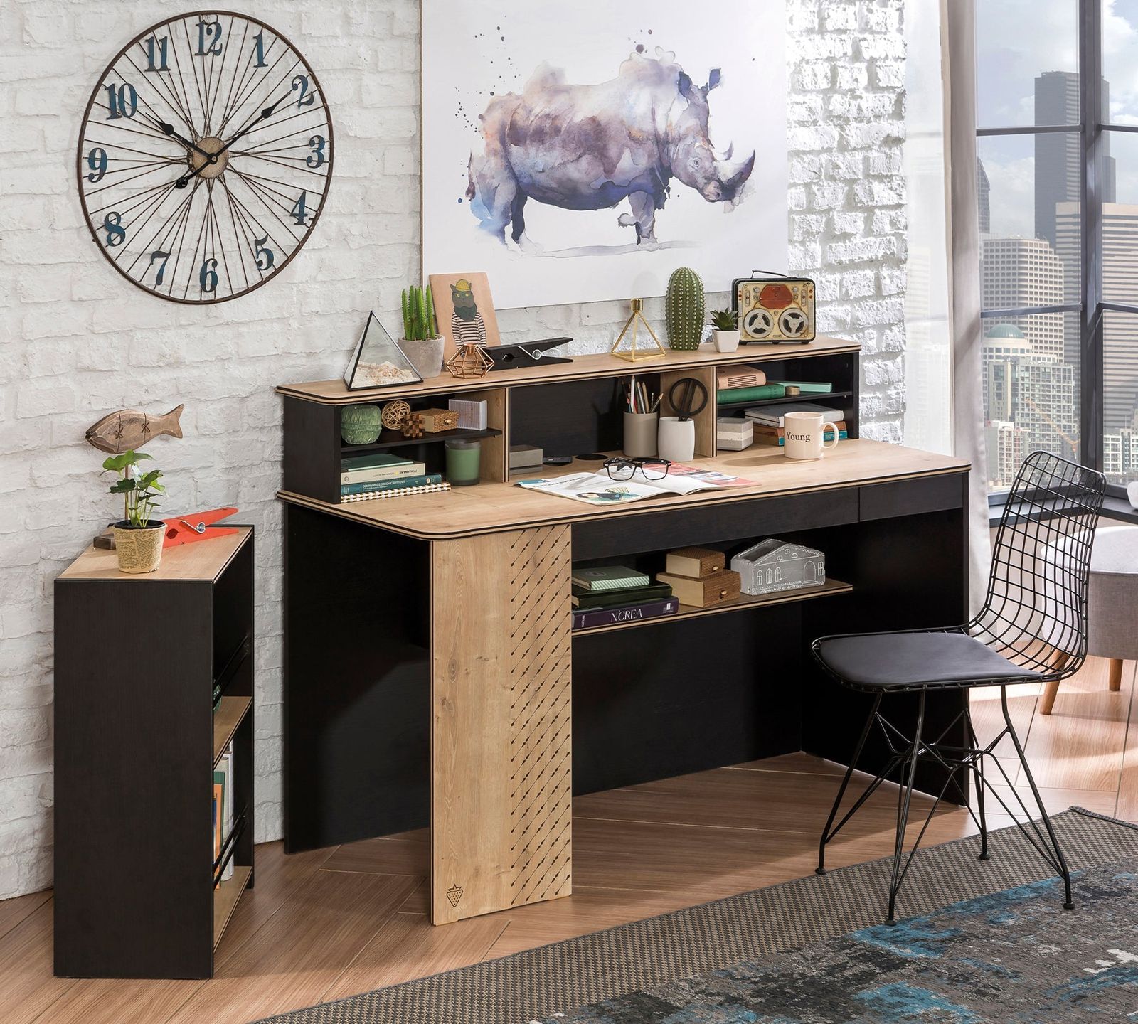 Black Large Study Unit by Cilek