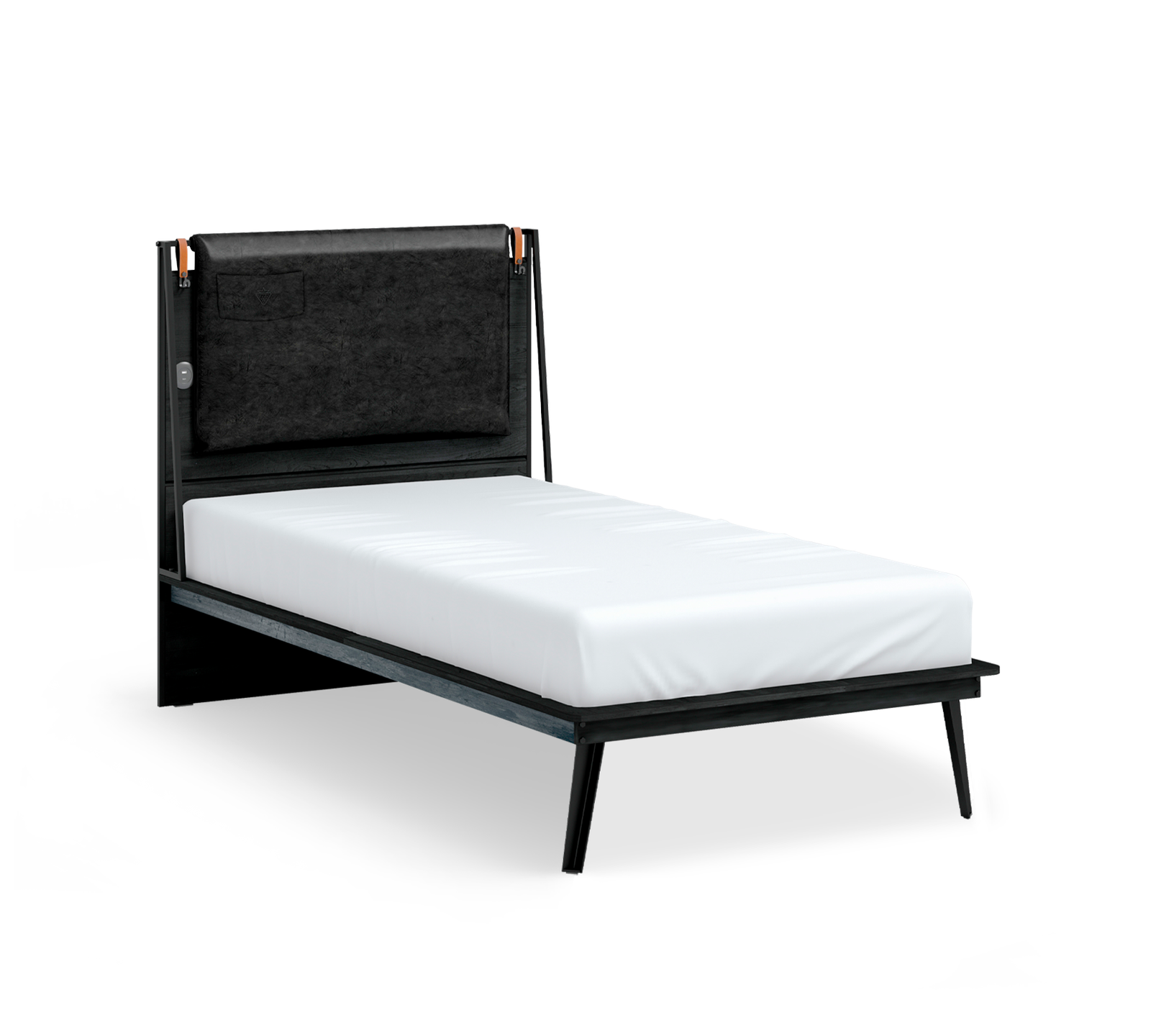 Dark Metal Line Headless Bed (120x200 cm) by Cilek
