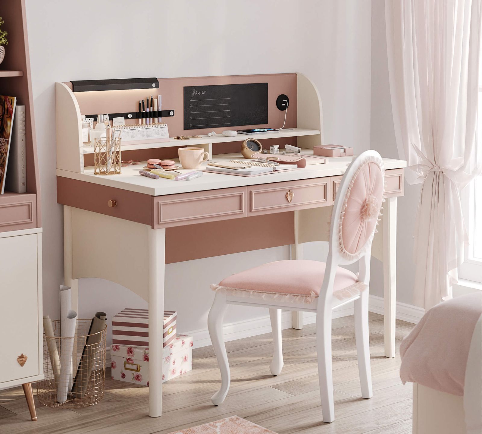 Elegance Study Desk (With Unit) by Cilek