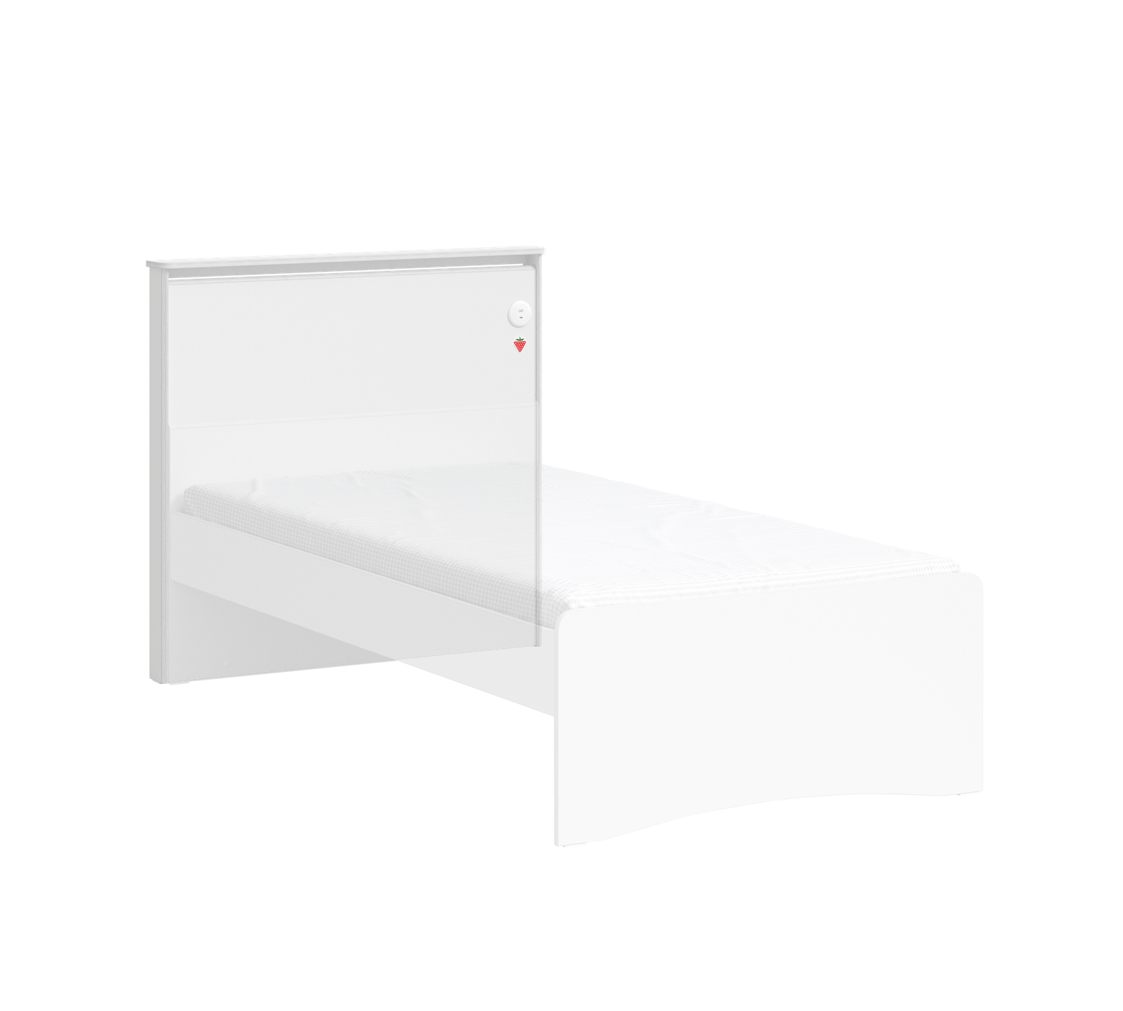 Montes White Flat Headboard (100 cm) by Cilek