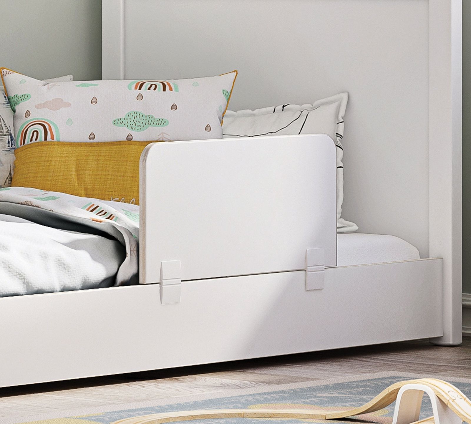 Montes White Panel Safety Bar by Cilek