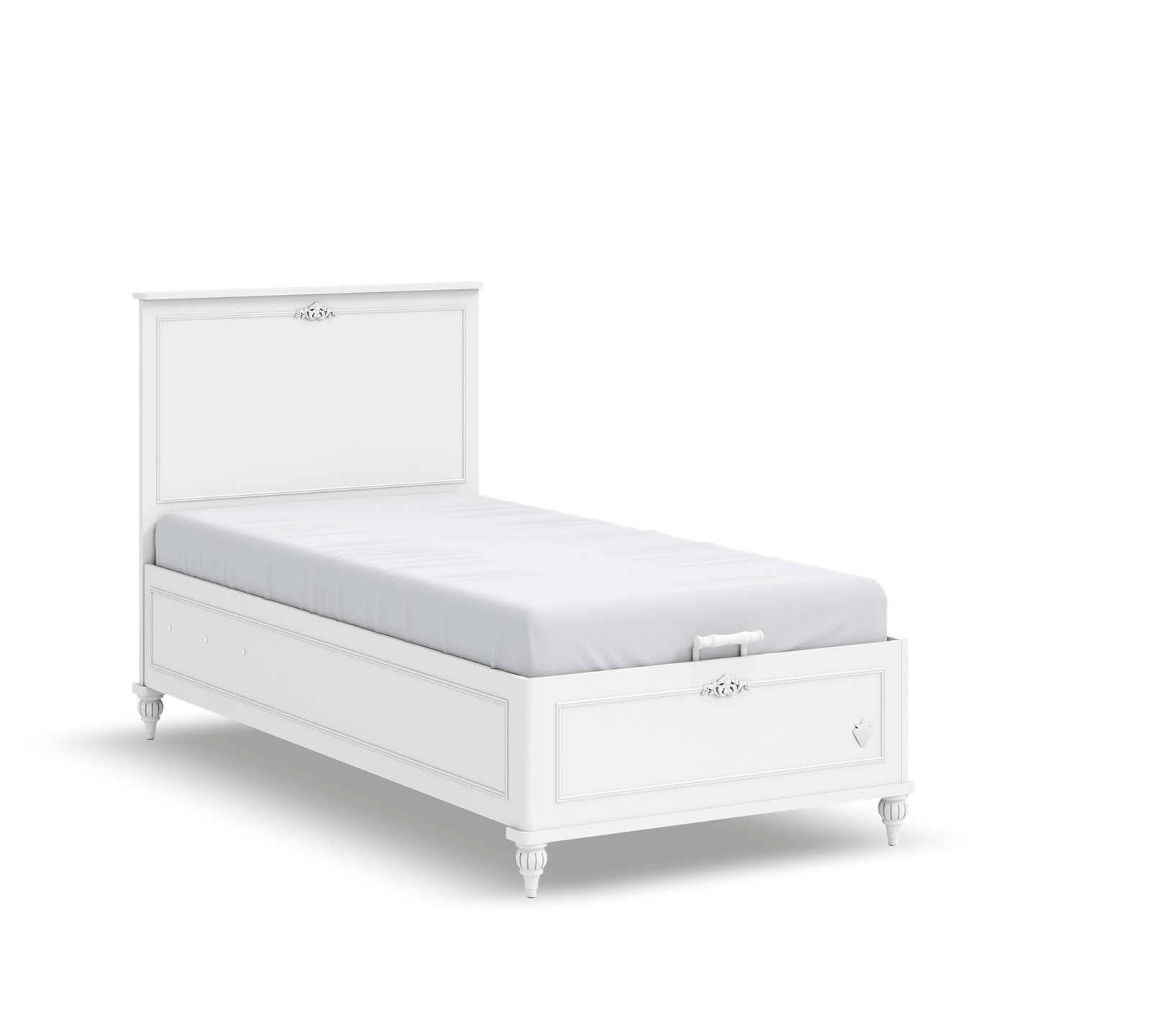 Romantic Headless Bed With Base (100x200 cm) by Cilek
