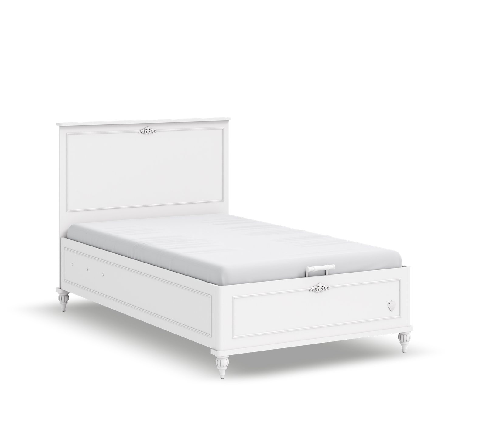 Romantic Headless Bed Withbase (120x200 cm) by Cilek