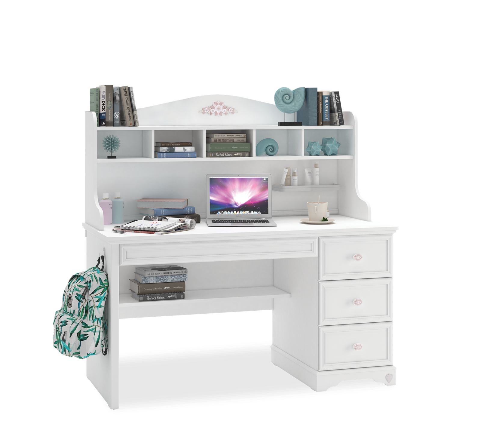 Rustic White Study Unit by Cilek