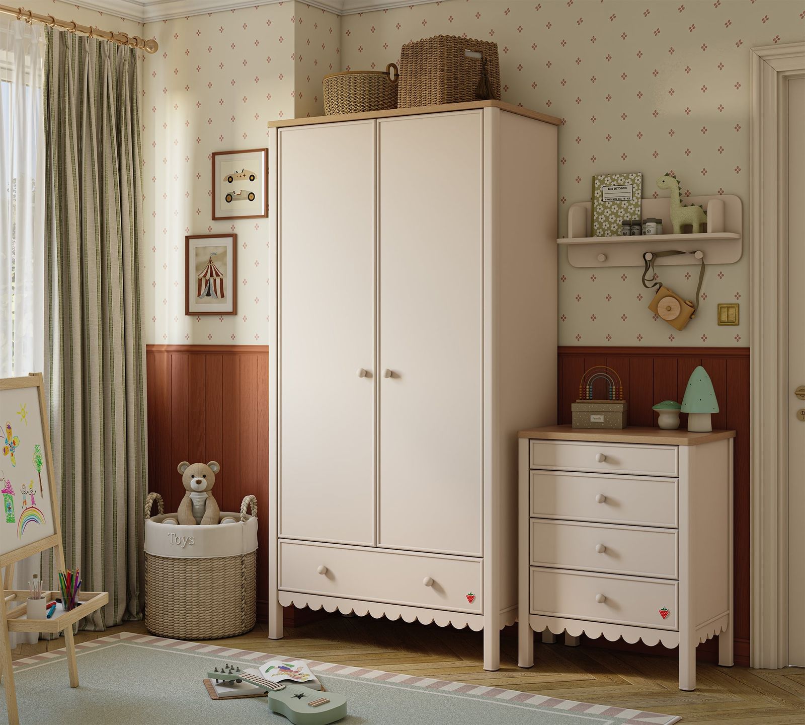Toon 2 Doors Wardrobe by Cilek