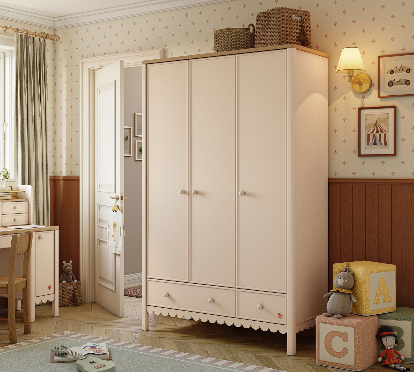 Toon 3 Doors Wardrobe by Cilek