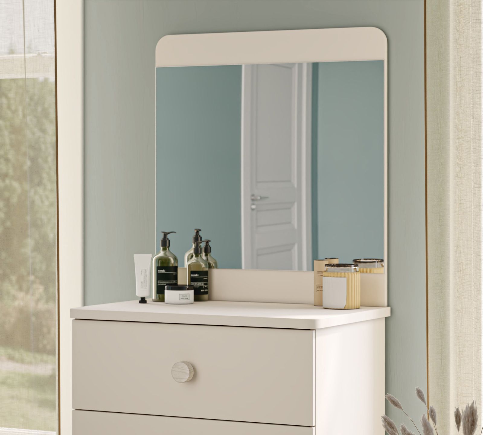 Varia Cream Dresser Mirror by Cilek
