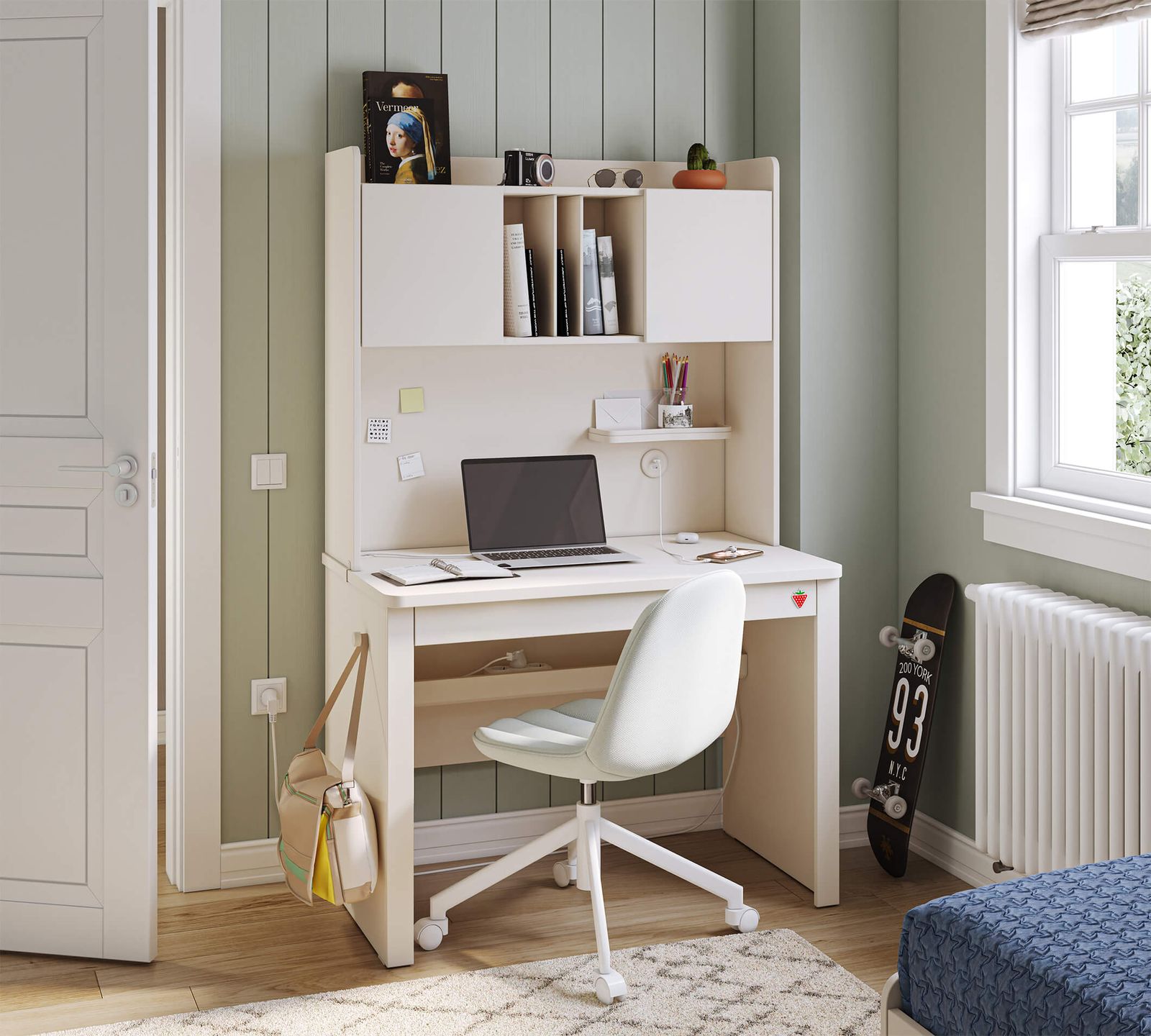 Varia Cream Small Study Desk by Cilek