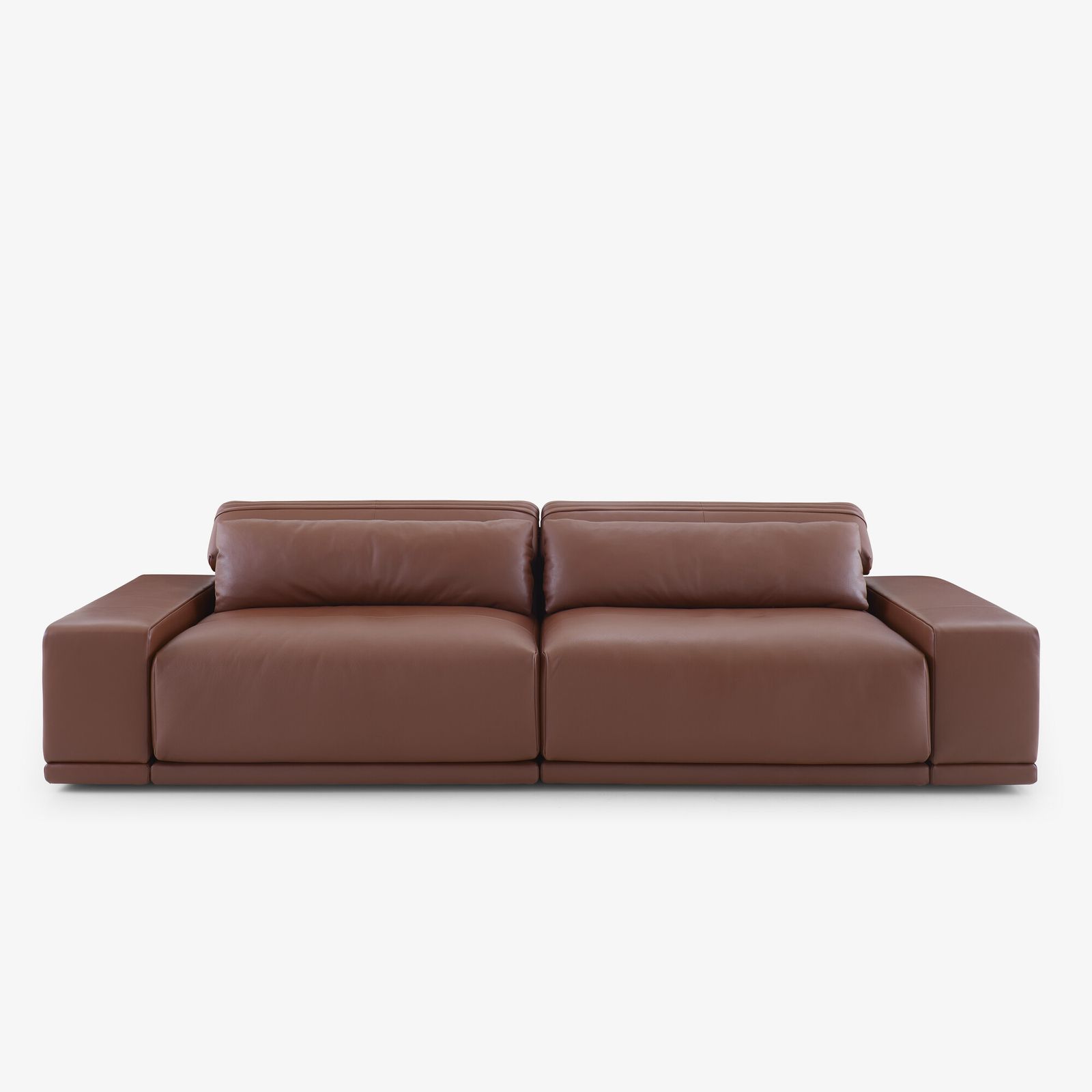 Grand angle Large settee with broad armrest without lumbar cushion by Cinna