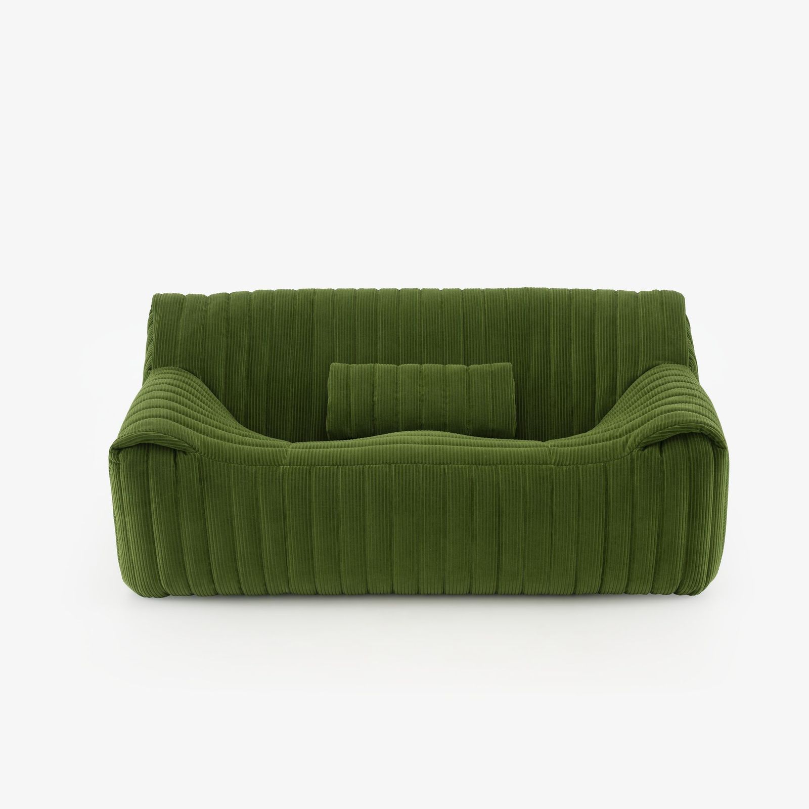 Sandra Medium settee with lumbar cushions by Cinna