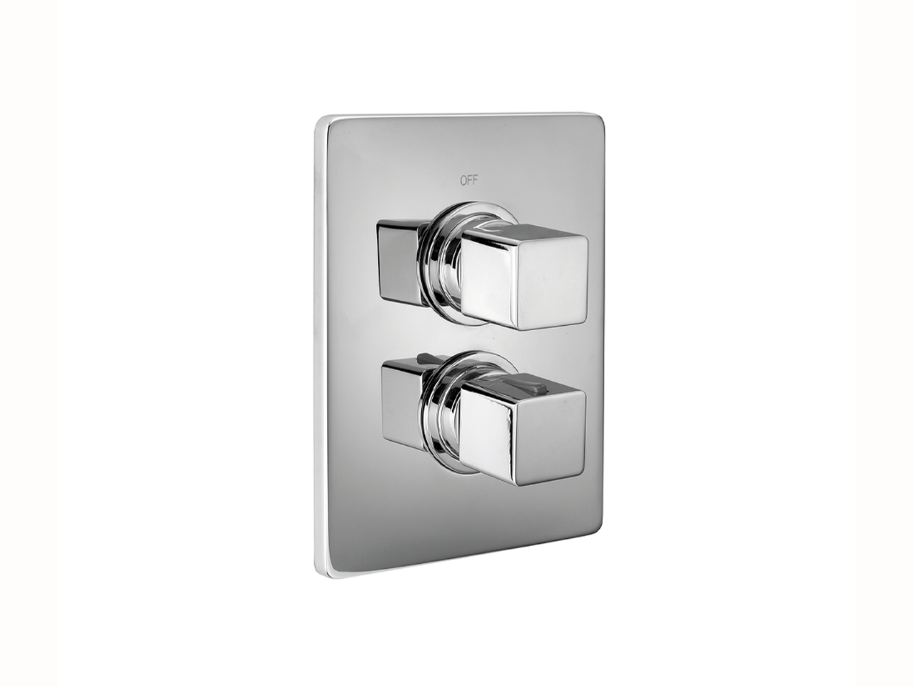 Exposed part for con thermo shower valve, 2-outlet CUBIC_CU018100 by Cisal